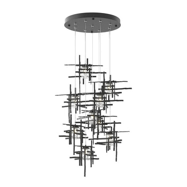 Hubbardton Forge 131107 Tura 9-Light Seeded Glass Round Pendant 5