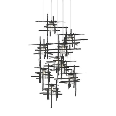 Hubbardton Forge 131107 Tura 9-Light Seeded Glass Round Pendant 6