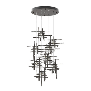 Hubbardton Forge 131107 Tura 9-Light Seeded Glass Round Pendant 7