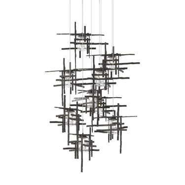 Hubbardton Forge 131107 Tura 9-Light Seeded Glass Round Pendant 8