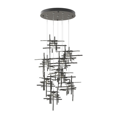 Hubbardton Forge 131107 Tura 9-Light Seeded Glass Round Pendant 9