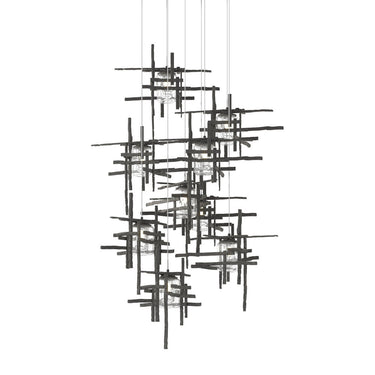 Hubbardton Forge 131107 Tura 9-Light Seeded Glass Round Pendant 10