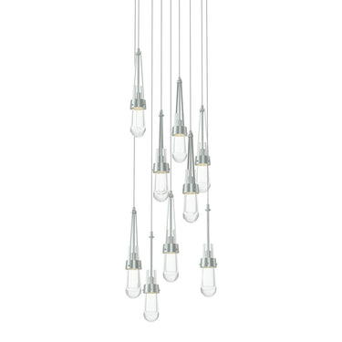Hubbardton Forge 131108 Link 9-Light Clear Glass Round Pendant 11