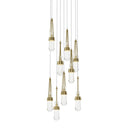 Hubbardton Forge 131108 Link 9-Light Clear Glass Round Pendant 16