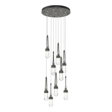 Hubbardton Forge 131108 Link 9-Light Clear Glass Round Pendant 3