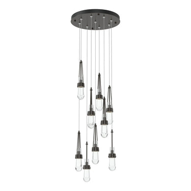 Hubbardton Forge 131108 Link 9-Light Clear Glass Round Pendant 6