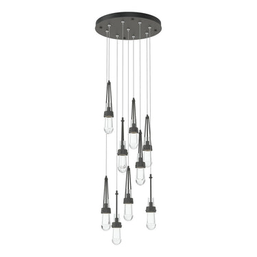 Hubbardton Forge 131108 Link 9-Light Clear Glass Round Pendant 8