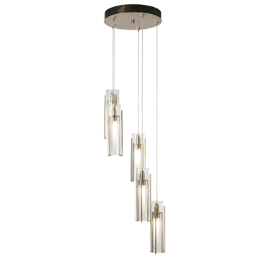 Hubbardton Forge 131124 Exos Glass 5-Light Pendant