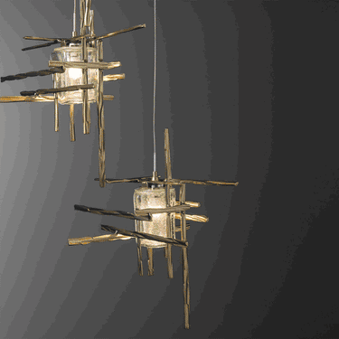 Hubbardton Forge 131126-II Tura 5-Light Seeded Glass Pendant