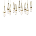 Hubbardton Forge 131200 Link 10-Light Blown Glass Rectangular Pendant 1
