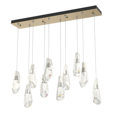 Hubbardton Forge 131201 Luma 10-Light Large Crystal Rectangular Pendant 7