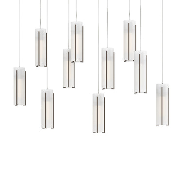 Hubbardton Forge 131204 Exos 10-Light Rectangular Pendant 1