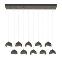 Hubbardton Forge 131205 Brooklyn 10-Light Double Shade Rectangular Pendant - Standard - Crescent Harbor