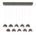 Hubbardton Forge 131205 Brooklyn 10-Light Double Shade Rectangular Pendant - Standard - Crescent Harbor
