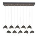 Hubbardton Forge 131205 Brooklyn 10-Light Double Shade Rectangular Pendant - Standard - Crescent Harbor