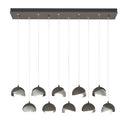 Hubbardton Forge 131205 Brooklyn 10-Light Double Shade Rectangular Pendant - Standard - Crescent Harbor