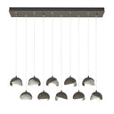 Hubbardton Forge 131205 Brooklyn 10-Light Double Shade Rectangular Pendant - Standard - Crescent Harbor