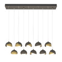 Hubbardton Forge 131205 Brooklyn 10-Light Double Shade Rectangular Pendant - Standard - Crescent Harbor