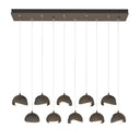 Hubbardton Forge 131205 Brooklyn 10-Light Double Shade Rectangular Pendant - Standard - Crescent Harbor