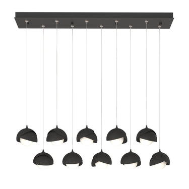 Hubbardton Forge 131205 Brooklyn 10-Light Double Shade Rectangular Pendant - Standard - Crescent Harbor