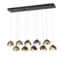 Hubbardton Forge 131205 Brooklyn 10-Light Double Shade Rectangular Pendant - Standard - Crescent Harbor