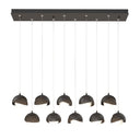 Hubbardton Forge 131205 Brooklyn 10-Light Double Shade Rectangular Pendant - Standard - Crescent Harbor