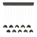 Hubbardton Forge 131205 Brooklyn 10-Light Double Shade Rectangular Pendant - Standard - Crescent Harbor