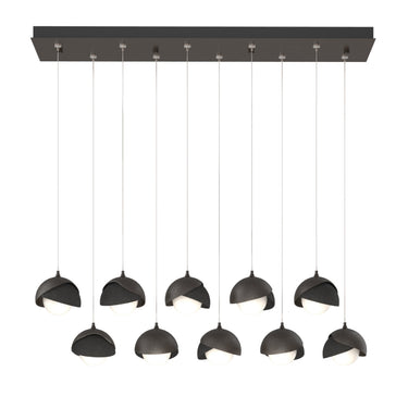 Hubbardton Forge 131205 Brooklyn 10-Light Double Shade Rectangular Pendant - Standard - Crescent Harbor