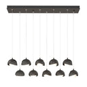 Hubbardton Forge 131205 Brooklyn 10-Light Double Shade Rectangular Pendant - Standard - Crescent Harbor