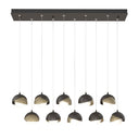 Hubbardton Forge 131205 Brooklyn 10-Light Double Shade Rectangular Pendant - Standard - Crescent Harbor