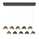 Hubbardton Forge 131205 Brooklyn 10-Light Double Shade Rectangular Pendant - Standard - Crescent Harbor