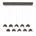 Hubbardton Forge 131205 Brooklyn 10-Light Double Shade Rectangular Pendant - Standard - Crescent Harbor