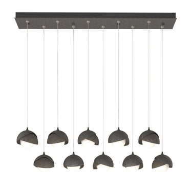 Hubbardton Forge 131205 Brooklyn 10-Light Double Shade Rectangular Pendant - Standard - Crescent Harbor
