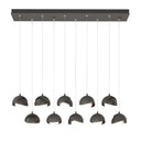 Hubbardton Forge 131205 Brooklyn 10-Light Double Shade Rectangular Pendant - Standard - Crescent Harbor
