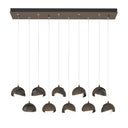 Hubbardton Forge 131205 Brooklyn 10-Light Double Shade Rectangular Pendant - Standard - Crescent Harbor