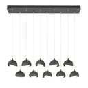 Hubbardton Forge 131205 Brooklyn 10-Light Double Shade Rectangular Pendant - Standard - Crescent Harbor