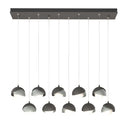Hubbardton Forge 131205 Brooklyn 10-Light Double Shade Rectangular Pendant - Standard - Crescent Harbor