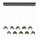 Hubbardton Forge 131205 Brooklyn 10-Light Double Shade Rectangular Pendant - Standard - Crescent Harbor