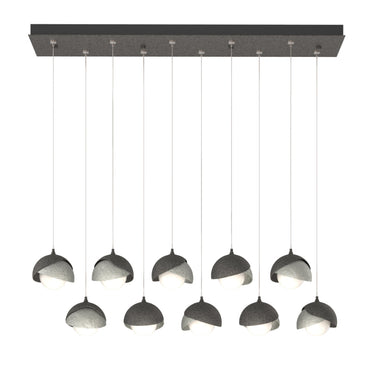 Hubbardton Forge 131205 Brooklyn 10-Light Double Shade Rectangular Pendant - Standard - Crescent Harbor