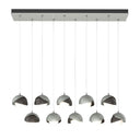 Hubbardton Forge 131205 Brooklyn 10-Light Double Shade Rectangular Pendant - Standard - Crescent Harbor