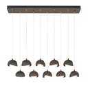 Hubbardton Forge 131205 Brooklyn 10-Light Double Shade Rectangular Pendant - Standard - Crescent Harbor