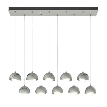 Hubbardton Forge 131205 Brooklyn 10-Light Double Shade Rectangular Pendant - Standard - Crescent Harbor