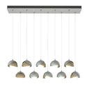 Hubbardton Forge 131205 Brooklyn 10-Light Double Shade Rectangular Pendant - Standard - Crescent Harbor