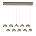 Hubbardton Forge 131205 Brooklyn 10-Light Double Shade Rectangular Pendant - Standard - Crescent Harbor