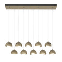 Hubbardton Forge 131205 Brooklyn 10-Light Double Shade Rectangular Pendant - Standard - Crescent Harbor