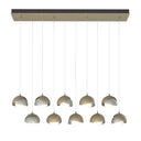 Hubbardton Forge 131205 Brooklyn 10-Light Double Shade Rectangular Pendant - Standard - Crescent Harbor