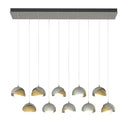 Hubbardton Forge 131205 Brooklyn 10-Light Double Shade Rectangular Pendant - Standard - Crescent Harbor