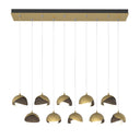 Hubbardton Forge 131205 Brooklyn 10-Light Double Shade Rectangular Pendant - Standard - Crescent Harbor