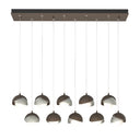 Hubbardton Forge 131205 Brooklyn 10-Light Double Shade Rectangular Pendant - Standard - Crescent Harbor