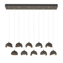 Hubbardton Forge 131205 Brooklyn 10-Light Double Shade Rectangular Pendant - Standard - Crescent Harbor